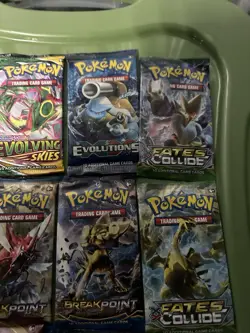 Pokemon TCG English 11 Booster Pack Lot - Evolving Skies, Evolutions, Breakpoint - Image 4