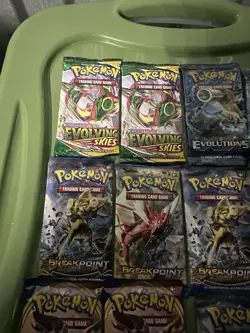 Pokemon TCG English 11 Booster Pack Lot - Evolving Skies, Evolutions, Breakpoint - Image 5
