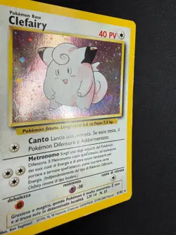 Pokemon Clefairy 5/102 Set Base Rara Holo Unlimited Wizards ITA Carte Vintage - Image 3