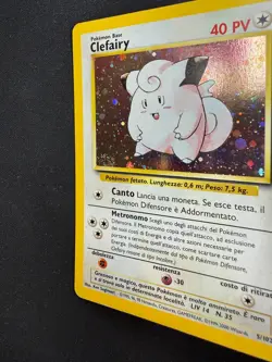 Pokemon Clefairy 5/102 Set Base Rara Holo Unlimited Wizards ITA Carte Vintage - Image 4