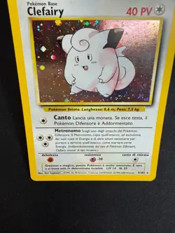 Pokemon Clefairy 5/102 Set Base Rara Holo Unlimited Wizards ITA Carte Vintage - Image 5