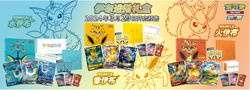 Set of 3 Boxes Pokemon TCG S-Chinese Eevee GX Gift Box Vaporeon Jolteon Flareon - Image 4