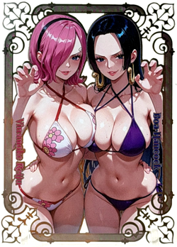 Goddess Story: Boa Hancock & Vinsmoke Reiju #/100 Spicy Metal Anime Waifu Card - Image 1