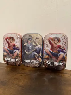 One Piece Tin Pack Set Vol. 2 Lot of 3 New Sealed English - Image 1