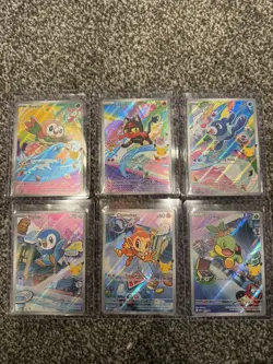 First Partner Illustration Cards Rowlet,Litten, Popplio,Piplup,Chimchar,Turtwig - Image 1