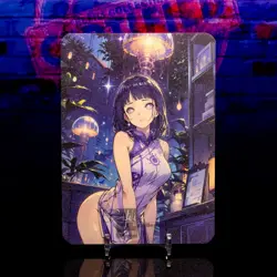 Hinata Waifu Trading Card Oversized Premium A6 Collectible Matte Board Naruto - Image 1