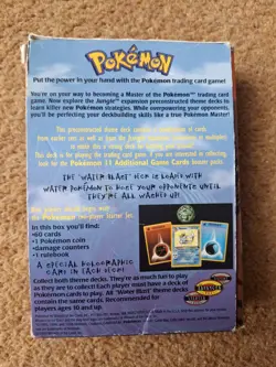 Pokemon Jungle Water Blast Theme NO CARDS Box, Counters, Rulebook Card List Only - Image 5