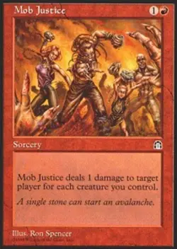 MTG - Mob Justice - Stronghold - NM, English Magic FLAT RATE SHIP - Image 1