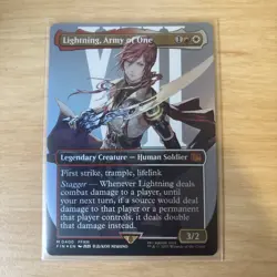 Lightning, Army of One 0400 Foil Borderless Magic The Gathering Final Fantasy - Image 1