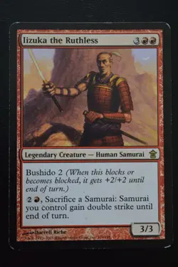 Magic The Gathering MTG IIZUKA THE RUTHLESS Saviors of Kamigawa MP Played - Image 1