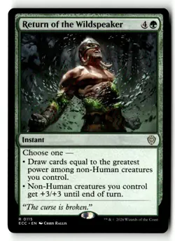 1x MTG Return of the Wildspeaker NM Normal R Commander: Lorwyn Eclipsed 115 - Image 1