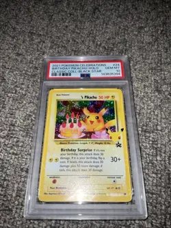 2021 POKEMON CELEBRATIONS CLASSIC COLL #24 BIRTHDAY PIKACHU-HOLO PSA 10 - Image 1