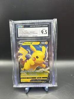 Pokemon SWSH Black Star Promo Pikachu V SWSH061 AGS Mint+ 9.5 Full Art Holo 2021 - Image 1