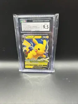 Pokemon SWSH Black Star Promo Pikachu V SWSH061 AGS Mint+ 9.5 Full Art Holo 2021 - Image 5