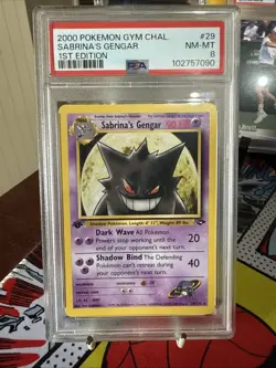PSA 8 2000 POKEMON GYM CHALLENGE 1ST EDITION #29 SABRINA'S GENGAR - Image 1