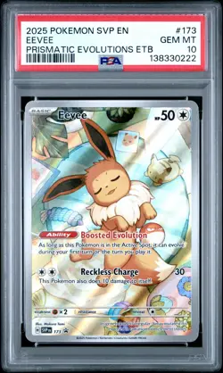 2025 POKEMON SVP EN-SV BLACK STAR PROMO #173 EEVEE PSA 10 - Image 1