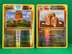 Pokemon Tcg Dugtrio 56/108 & Diglett 55/108 XY Evolutions Reverse Holo - Image 1