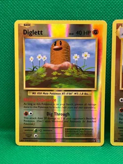 Pokemon Tcg Dugtrio 56/108 & Diglett 55/108 XY Evolutions Reverse Holo - Image 2