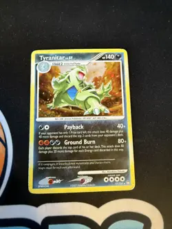Pokemon Mysterious Treasures Tyranitar Lv 57 17/123 Holo Rare - Image 1