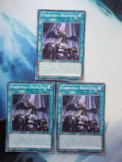 YuGiOh! Forbidden Droplet L5DD-ENY29 x3 PLAYSET 1st Ed* - Image 1