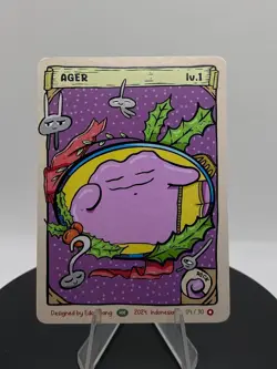 Pokkedo Holiday/Christmas v2 - Ager (Ditto) 04/30 Derpy Pokemon Card Rare - Image 1