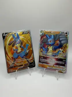 Pokemon Lucario V SWSH213 & VSTAR SWSH214 Promo Holo Lot – 2 Cards - Image 1