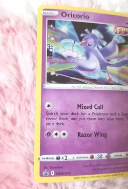 2022 Pokemon TCG Oricorio SWSH210 Cosmos Holo Black Star Promo Card - Image 2