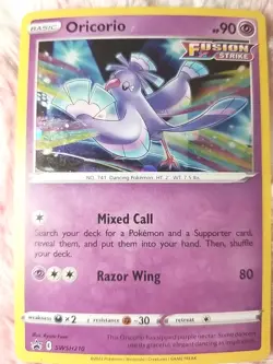 2022 Pokemon TCG Oricorio SWSH210 Cosmos Holo Black Star Promo Card - Image 4