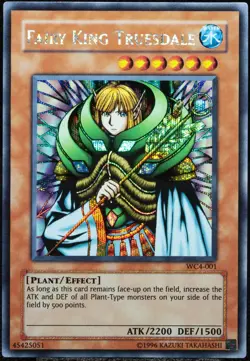 Yu-Gi-Oh! Fairy King Truesdale WC4-001 Prismatic Secret Rare [EX] Promo| EN 2004 - Image 1