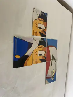 Pokemon lot of 5 Topps sticker sheet cards ash Puzzle vintage - Image 2