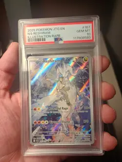 2025 POKEMON JTG EN-JOURNEY TOGETHER ILLUSTRATION RARE #167 N'S RESHIRAM PSA 10 - Image 1