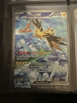 Pokemon TCG Zapdos EX 202/165 Special Illustration Rare Scarlet & Violet 151 - Image 1