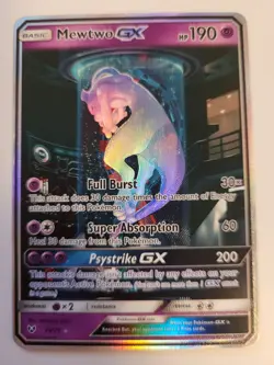2017 Mewtwo GX (Secret Rare) 78/73 Pokemon Shining Legends Holo - Image 1
