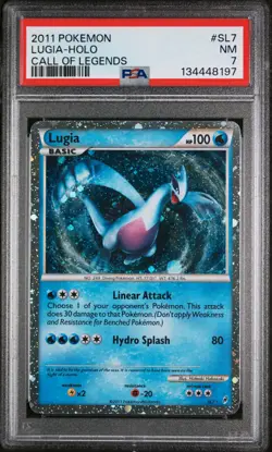 2011 POKEMON CALL OF LEGENDS #SL7 LUGIA-HOLO PSA 7 - Image 1