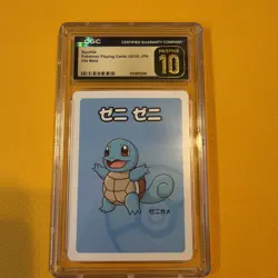 CGC 10 PRISTINE Squirtle Old Maid 2019 Japanese Red Back Pokemon Card - Image 1