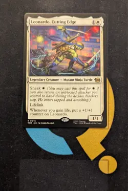 Leonardo, Cutting Edge Rare TMT 015 Teenage Mutant Ninja Turtles MTG - Image 1