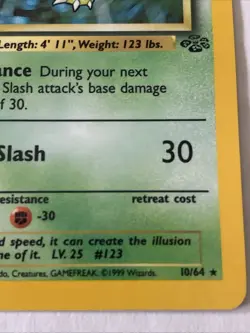 Scyther 10/64 Jungle Holo Rare Pokemon TCG WOTC Vintage 1999 - Image 3