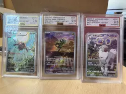 3x Pokemon Japanese AGS 9.5 Slabs – Wyrdeer CHR, Ogerpon Promo, Ninjask SAR - Image 1