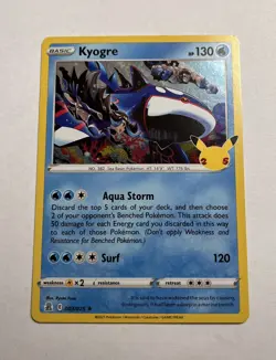 Kyogre 003/025 Holo Rare Pokemon Celebrations Collection! Near Mint - Mint - Image 1