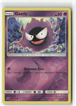 Pokemon Gastly Common SM - Crimson Invasion 36/111 NM - Image 1