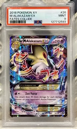 M Alakazam EX 26/124 PSA 9 2016 Pokemon XY Fates Collide Pokemon TCG - Image 1