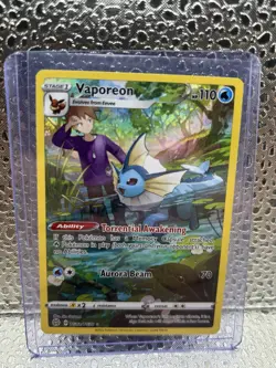 Pokemon Brilliant Stars Trainer Gallery English Vaporeon TG02/TG30 Holo Rare - Image 1
