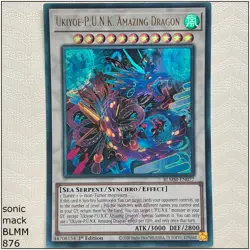 Ukiyoe-P.U.N.K. Amazing Dragon - BLMM-EN077 - Ultra Rare 1st Edition Yugioh - Image 1