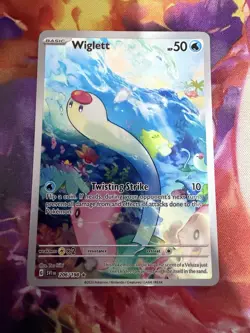 Pokemon Card - Wiglett 206/198 Scarlet & Violet Base - Illustration Rare - NM ⭐ - Image 1