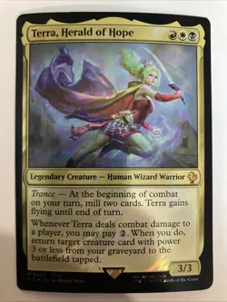 Terra, Herald of Hope, Surge Foil, Final Fantasy, Magic MTG NM 0223 - Image 1
