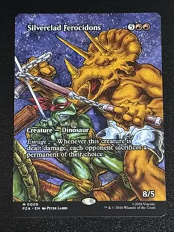 MTG Teenage Mutant Ninja Turtles Source Material Silverclad Ferocidons Borderles - Image 1