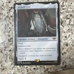 The Lord of the Rings Mithril Coat Legendary Artifact Equipment Rare MTG 2023 nm - Image 2