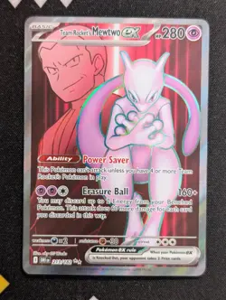 Team Rocket's Mewtwo ex - 213/182 SV10: Destined Rivals Pokemon NM Holo - Image 1