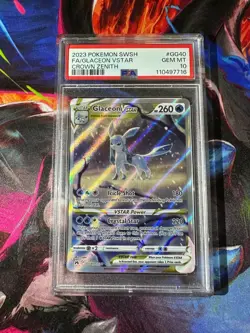 Glaceon VSTAR GG40/GG70 Crown Zenith Galarian Gallery PSA 10 Gem Mint Pokemon TC - Image 1
