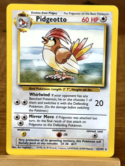 Pokemon TCG Pidgeotto 22/102 Base Set Rare - Image 1